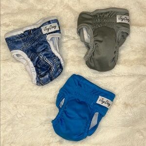 Tiny fabric doggie diapers
Set of 4
